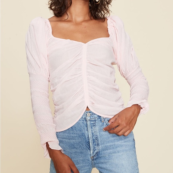 LPA Tops - LPA || “tina top” || pink puff long sleeve || revolve